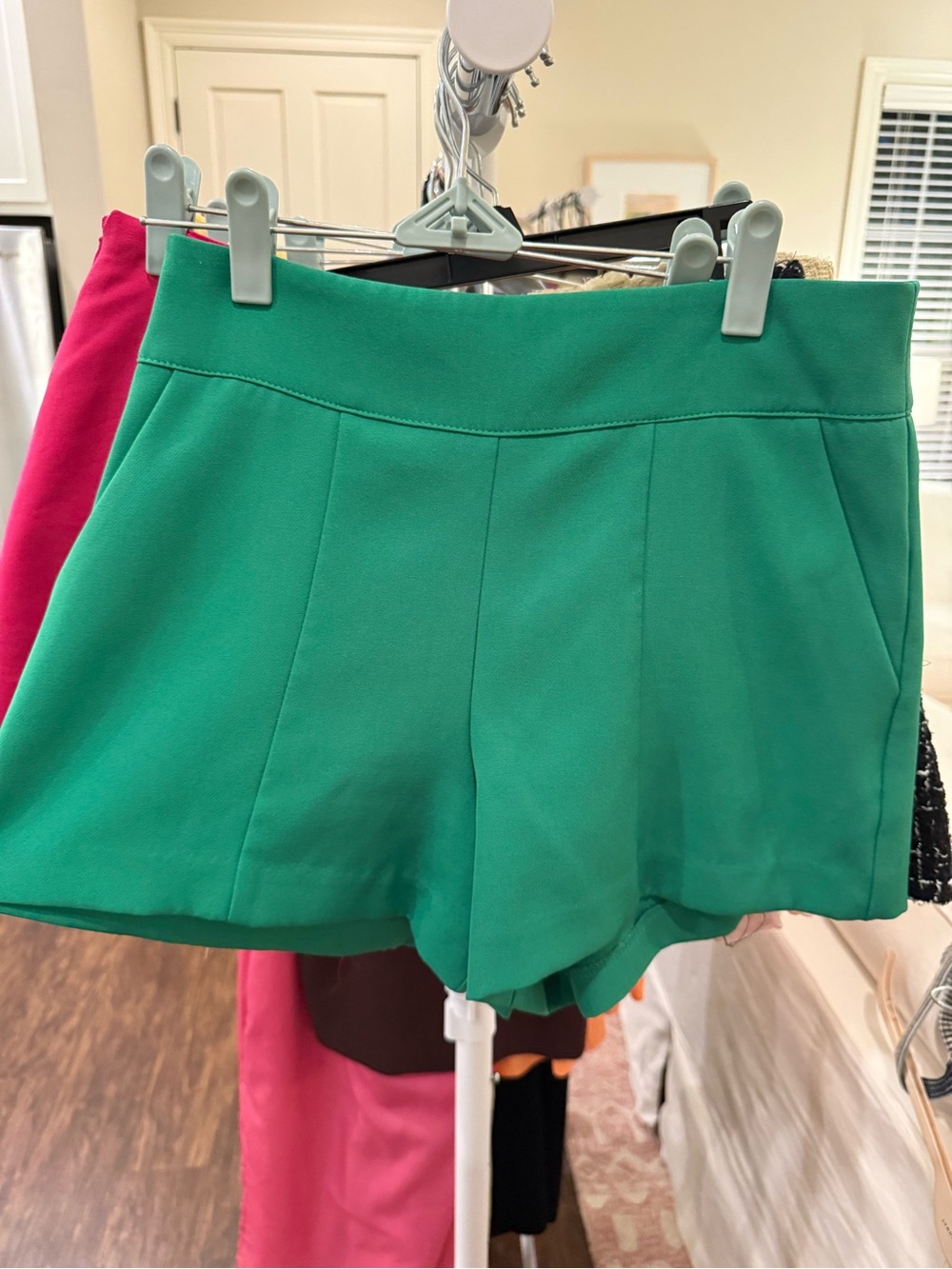 glam Green High-Waist Mini Skort
